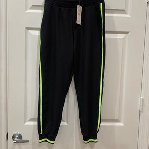 ZARA JOGGER WITH NEON PIPING NWT